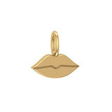 Solid Gold Lips Charm