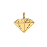 Solid Gold Diamond Shape Charm