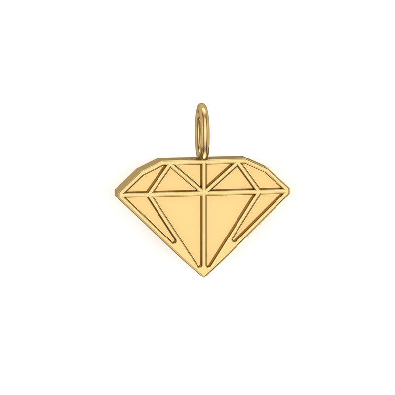 Solid Gold Diamond Charm
