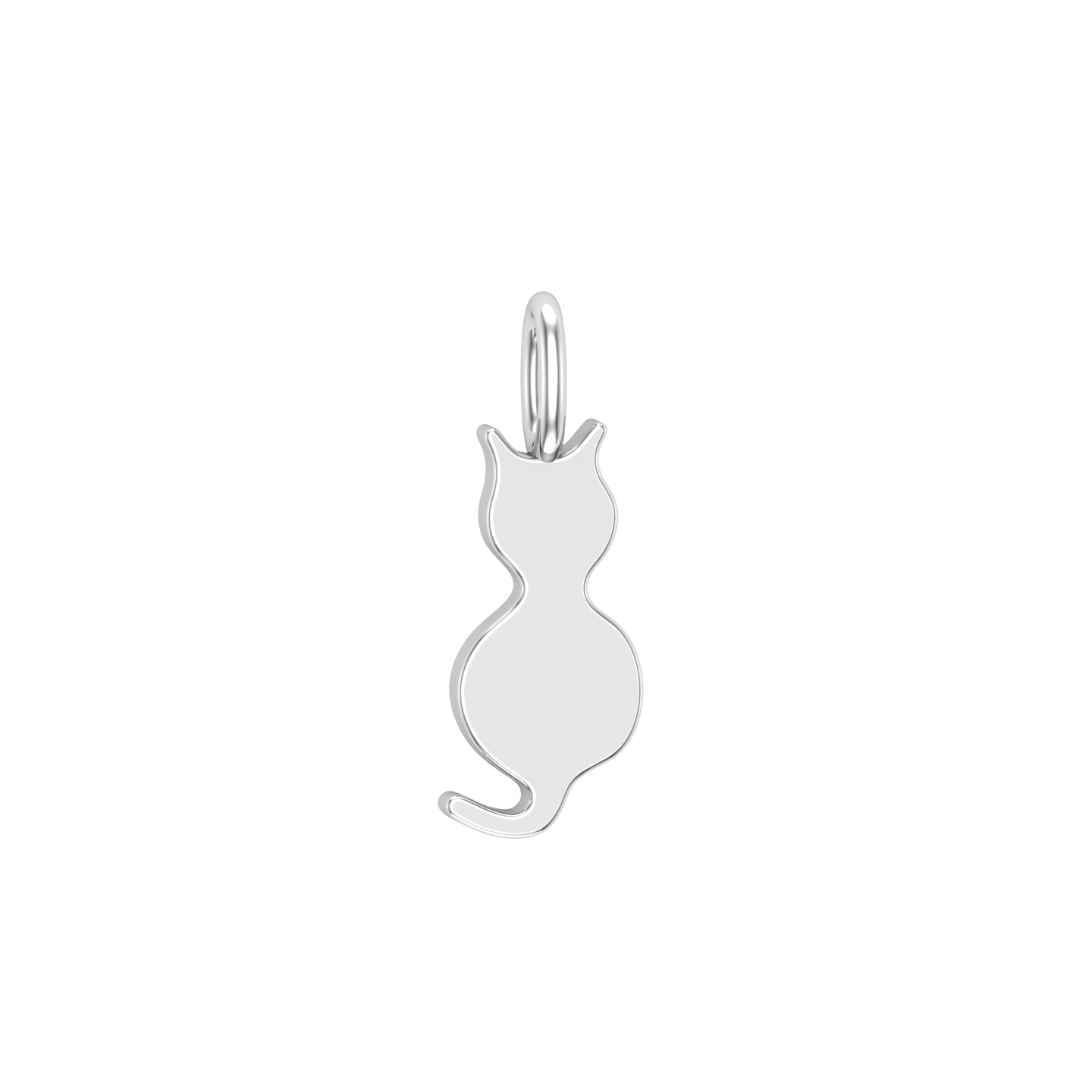 Solid Gold Cat Charm