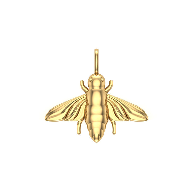 Solid Gold Honey Bee Charm