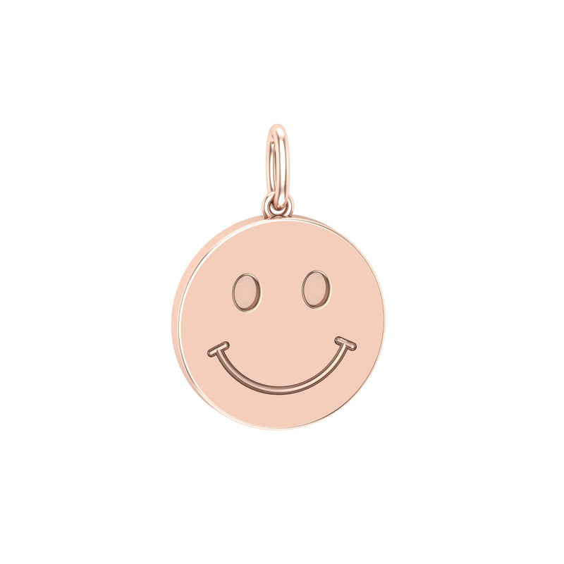 Solid Gold Smiley Charm