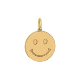 Solid Gold Smiley Charm