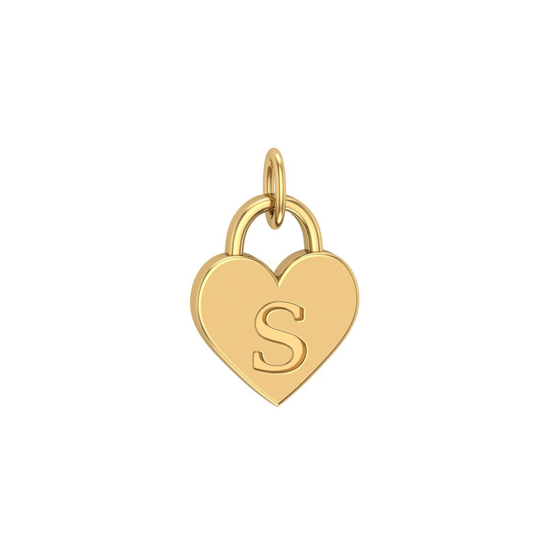 Solid Gold Love Lock Charm
