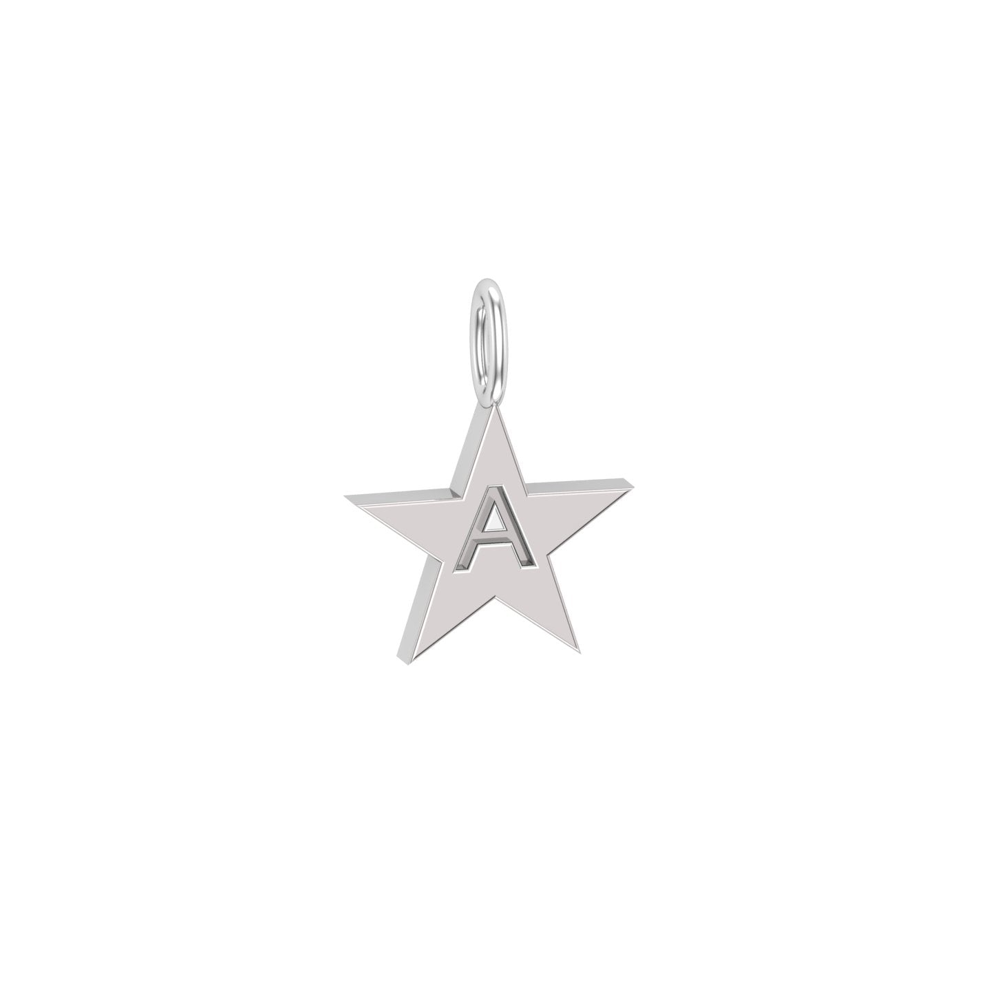 Solid Gold Engravable Star Charm