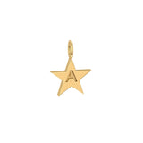 Solid Gold Engravable Star Charm