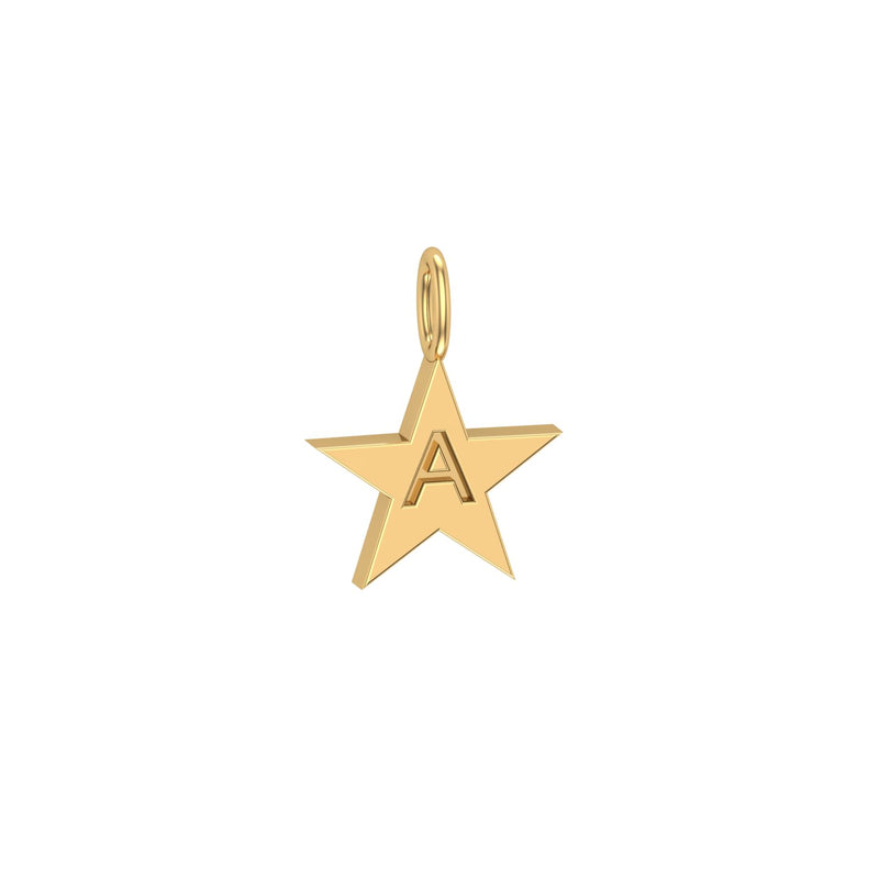 Solid Gold Engravable Star
