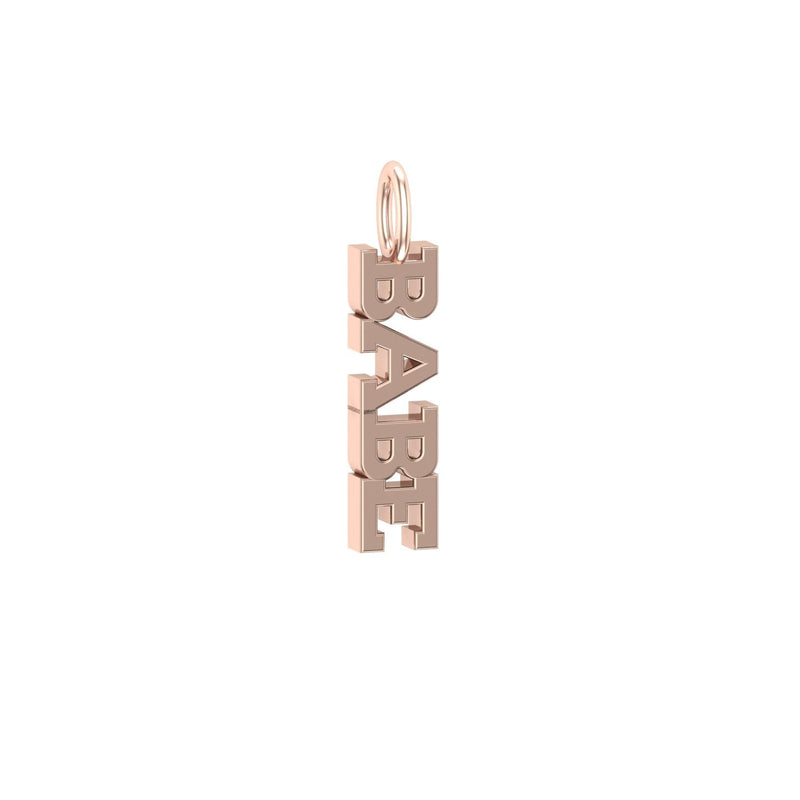 Solid Gold Babe Charm