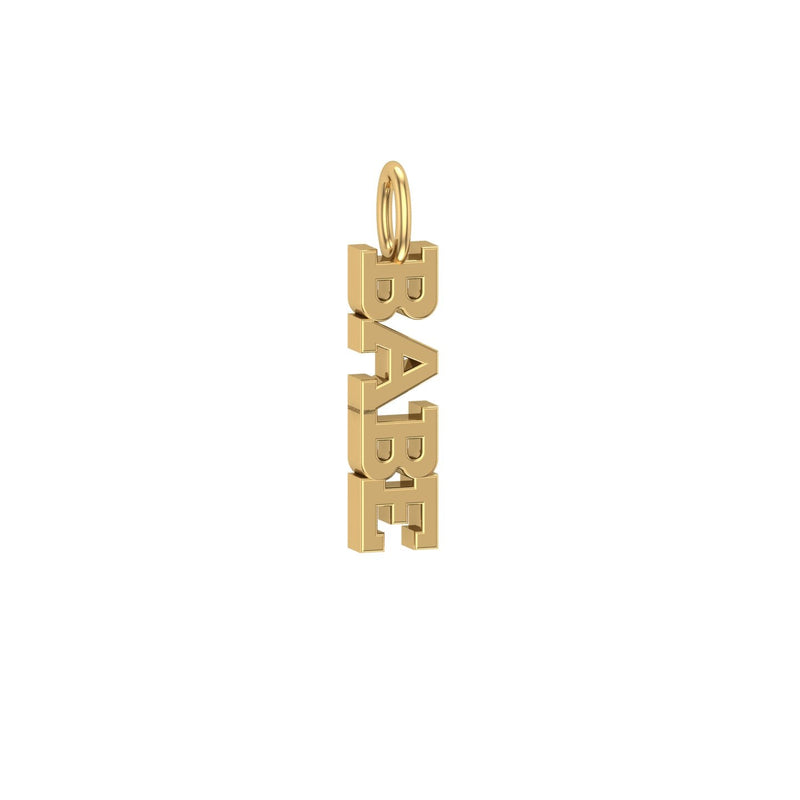Solid Gold Babe Charm