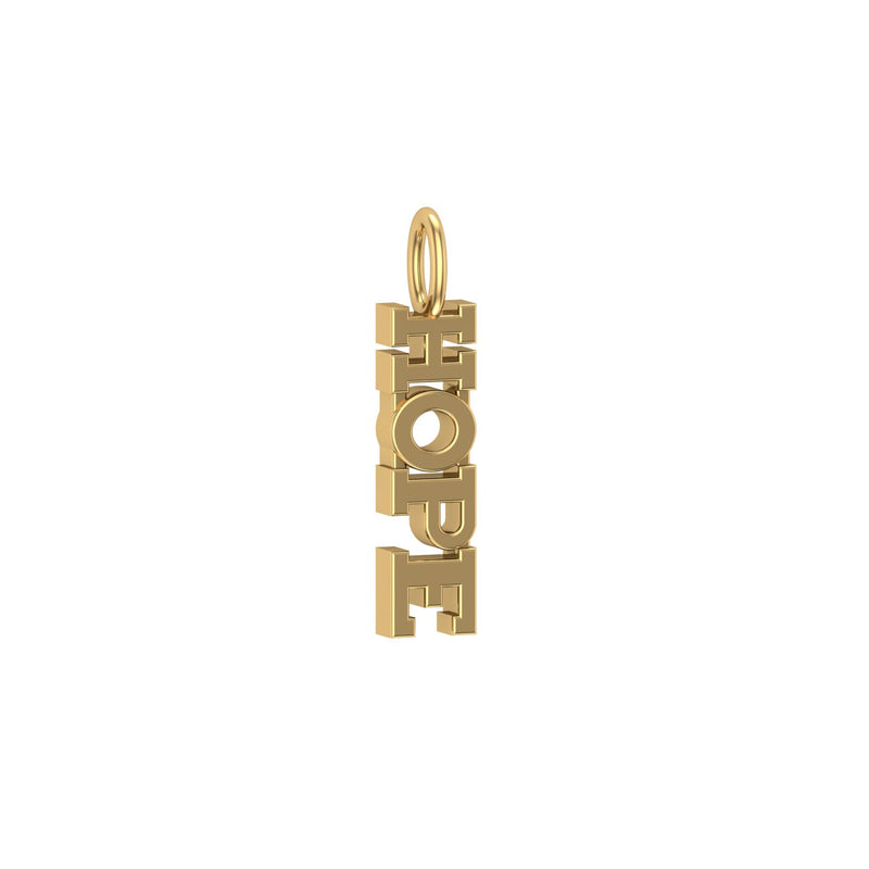 Solid Gold Hope Charm