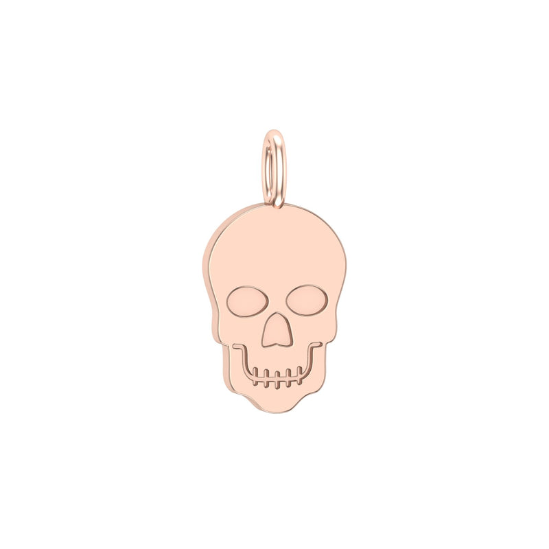 Solid Gold Skull Charm