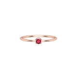 Solid Gold Ruby Promise Ring