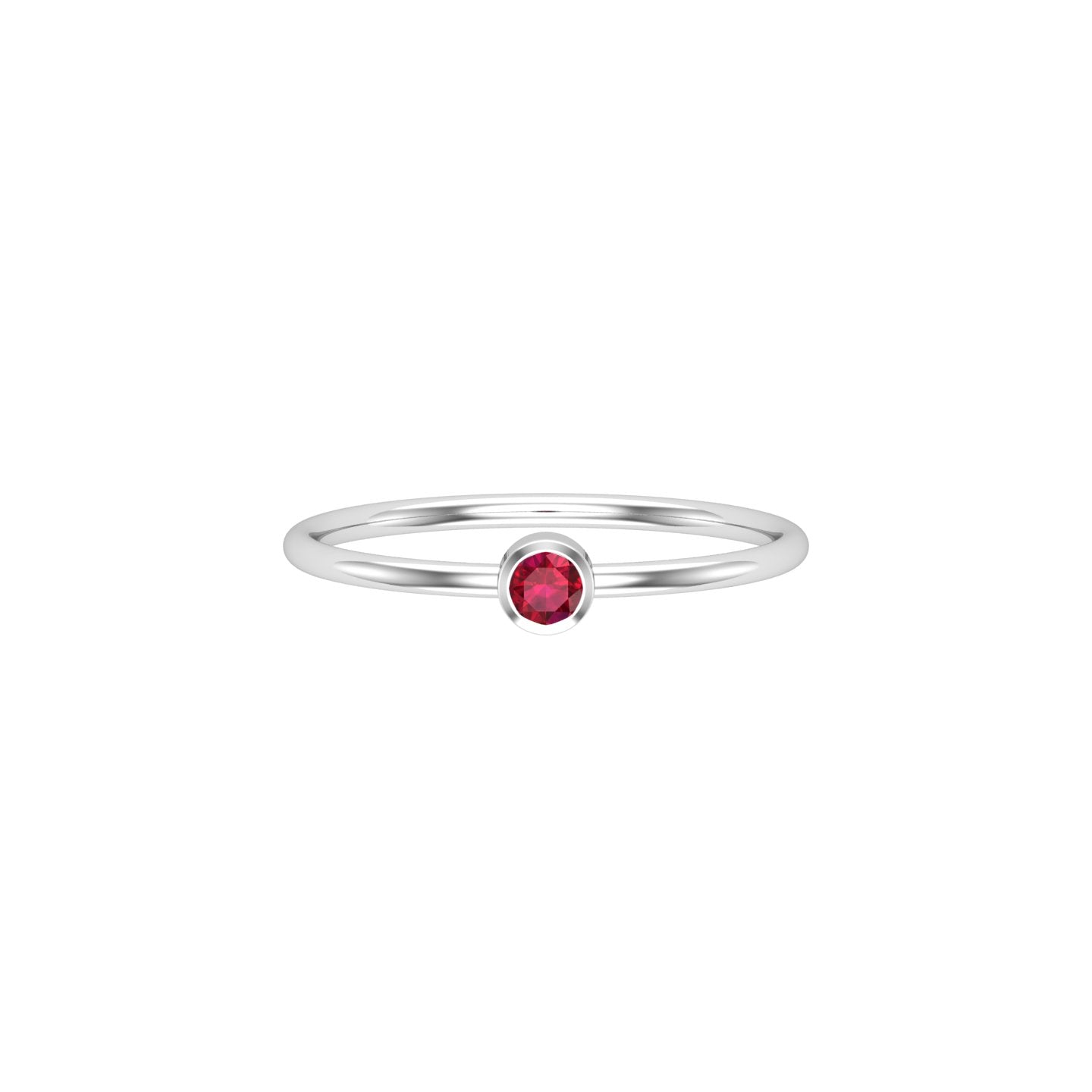 Solid Gold Ruby Promise Ring