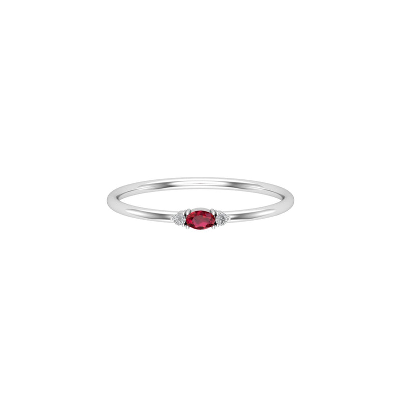 Ruby Tiny Oval Ring