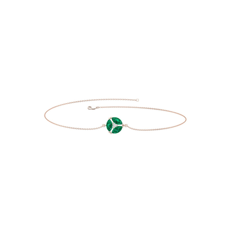 Emerald Cluster Bracelet
