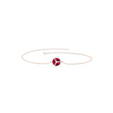 Solid Gold Ruby Cluster Bracelet