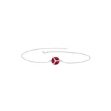 Solid Gold Ruby Cluster Bracelet