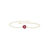 Solid Gold Ruby Cluster Bracelet