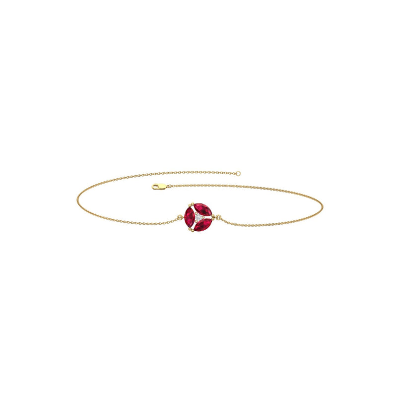 Ruby Cluster Bracelet