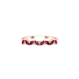 Solid Gold Marquise Ruby and Diamond Ring