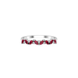 Solid Gold Marquise Ruby and Diamond Ring