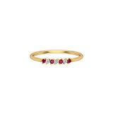Solid Gold Ruby and Diamond Band