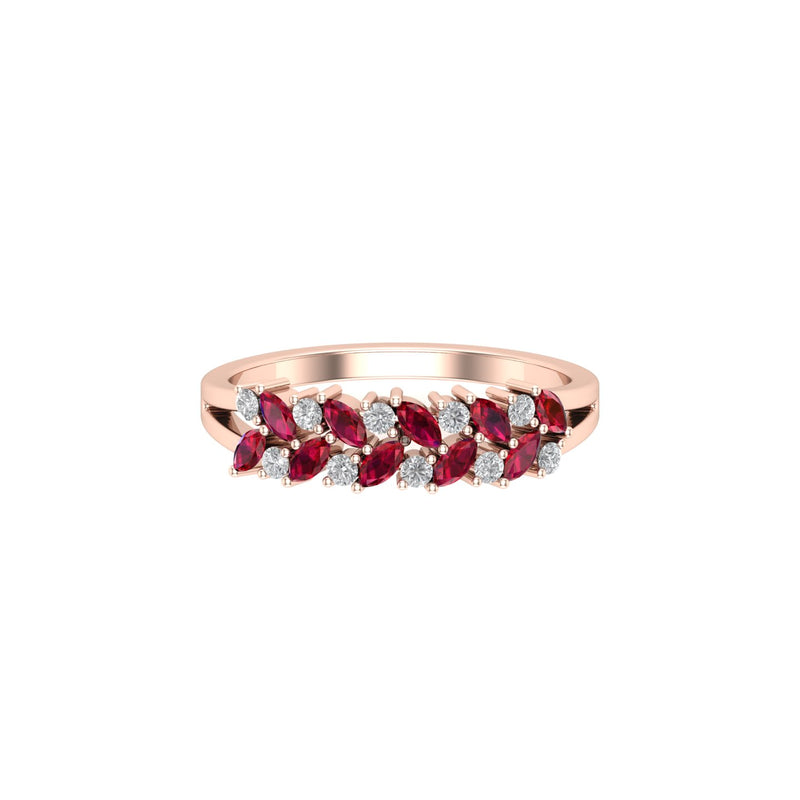 Ruby Diamond Marquise Ring