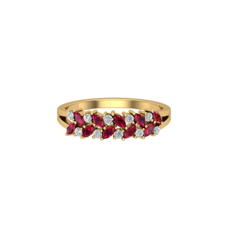 Ruby Diamond Marquise Ring