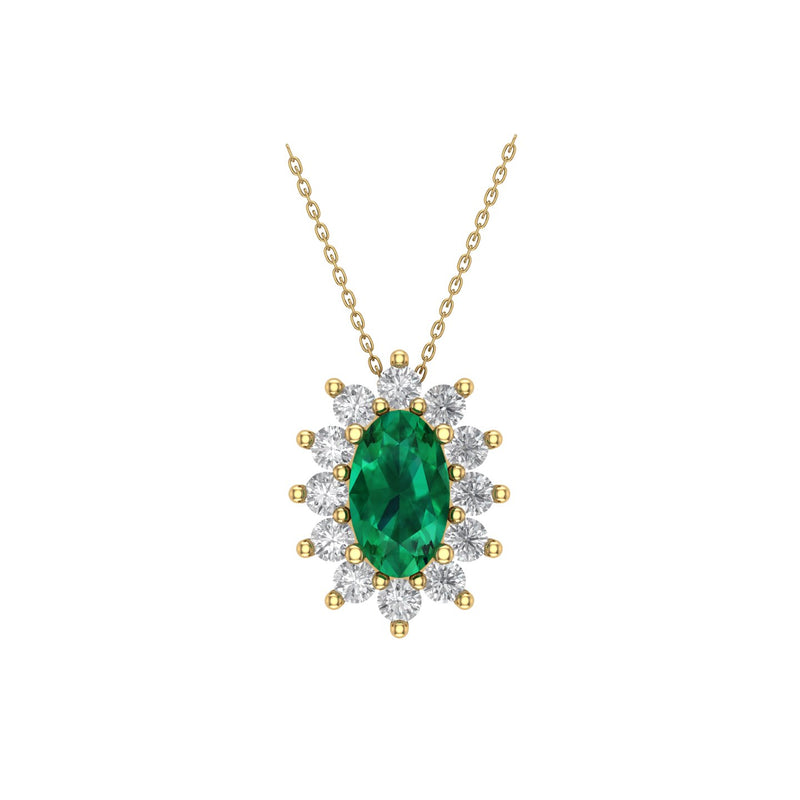 Emerald and Diamond Statement Necklace