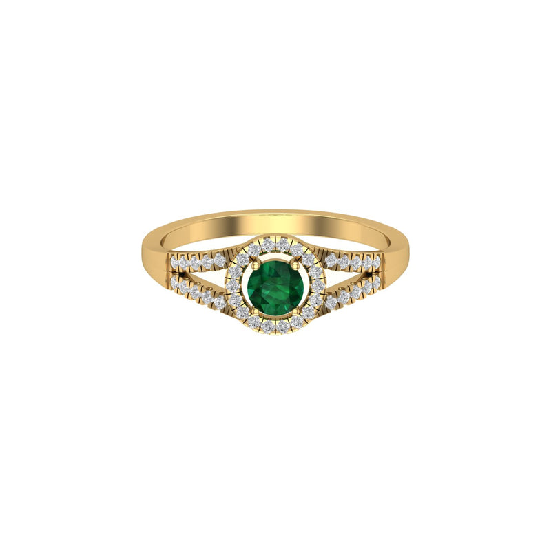 Emerald and Diamond Vintage Ring