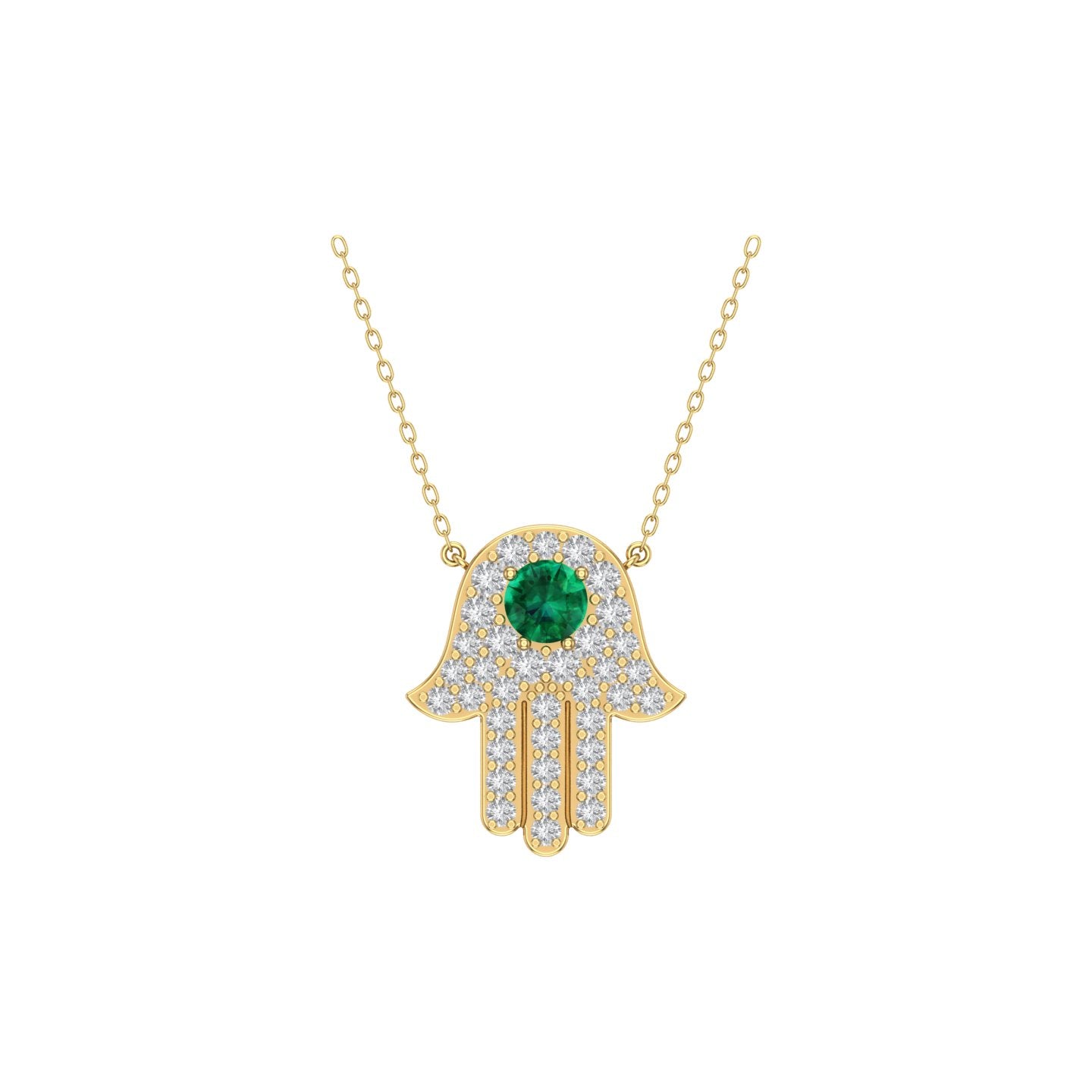 Hamsa Diamond Charm Pendant Necklace – Mathews Jewelers