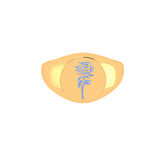 Solid Gold Engraved Signet Ring