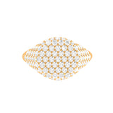 Solid Gold Diamond Pave Signet Ring