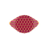 Solid Gold Ruby Pave Signet Ring