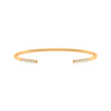 Solid Gold Diamond Cuffs Bangle