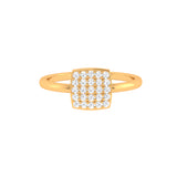 Solid Gold Diamond Cluster Ring