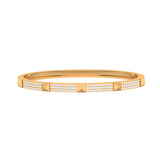Solid Gold Diamond Pyramid Bangle