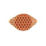 Solid Gold Citrine Pave Signet Ring