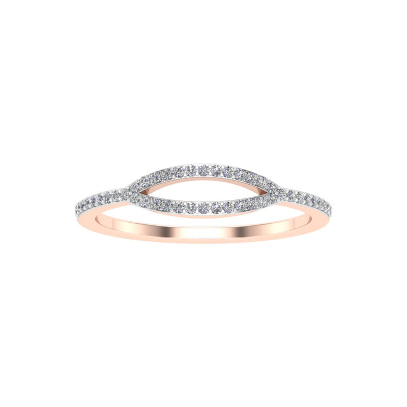 Open Marquise Diamond Loop Ring