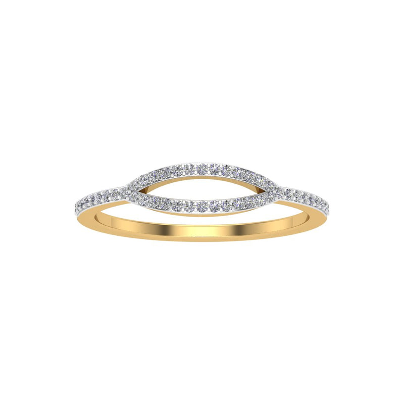 Open Marquise Diamond Loop Ring