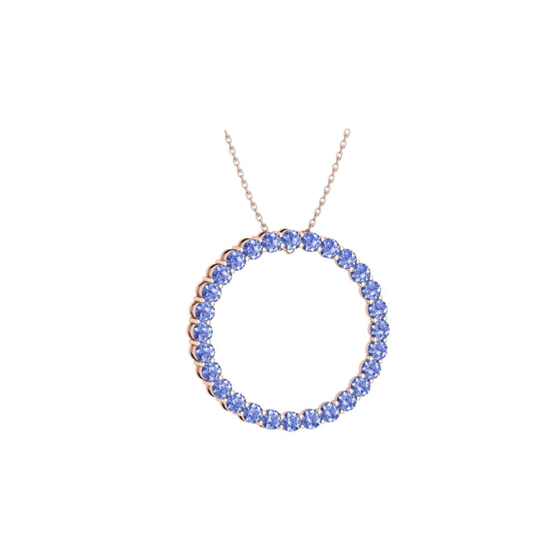 Sapphire Open Circle Pendant