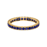 Solid Gold Full Eternity Sapphire Ring