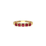Solid Gold Ruby Half Eternity Band