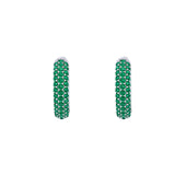 Solid Gold Pave Emerald Ear Cuff - Single