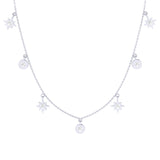 Solid Gold Diamond Starburst Celestial Necklace