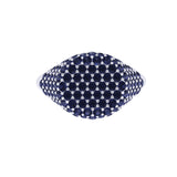 Solid Gold Sapphire Pave Signet Ring
