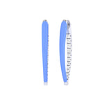 Solid Gold Diamond Enamel Hoops