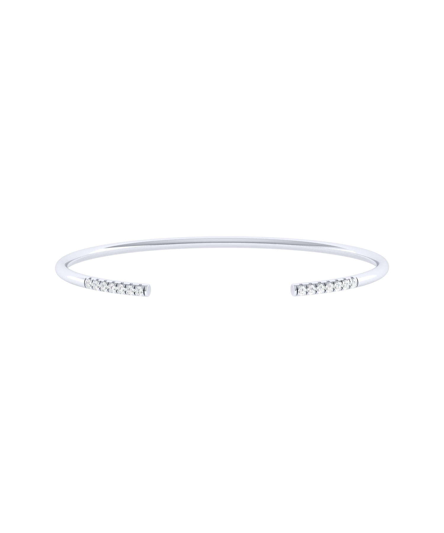 Solid Gold Diamond Cuffs Bangle