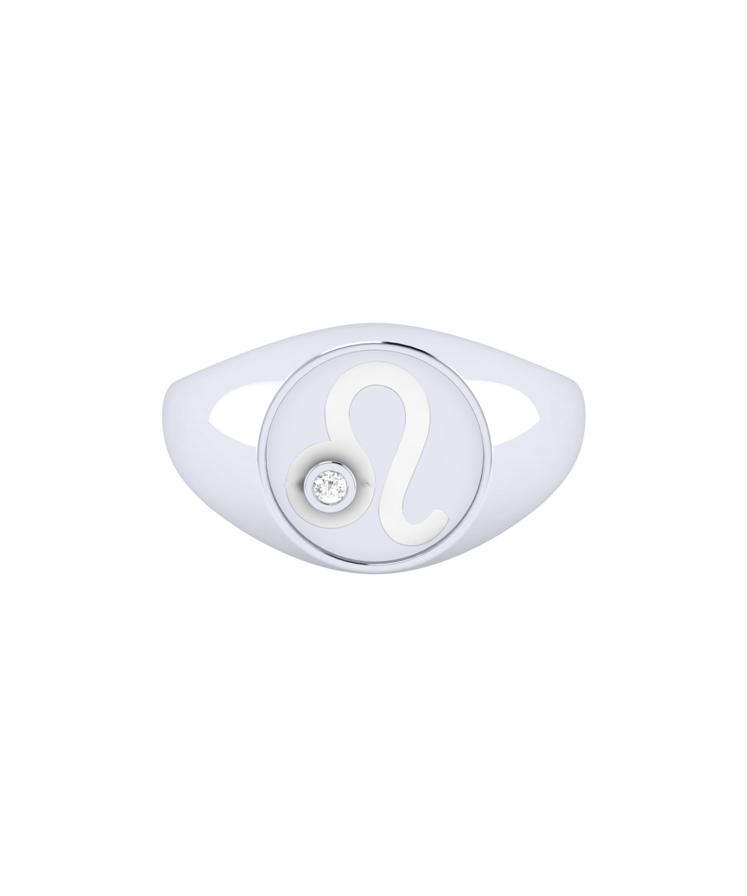 Solid Gold Diamond Zodiac Signet Ring