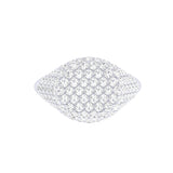Solid Gold Diamond Pave Signet Ring
